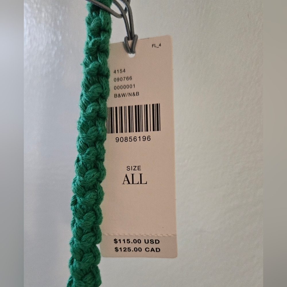 Anthropologie Green Braided Crossbody Bsg - Picture 3 of 3